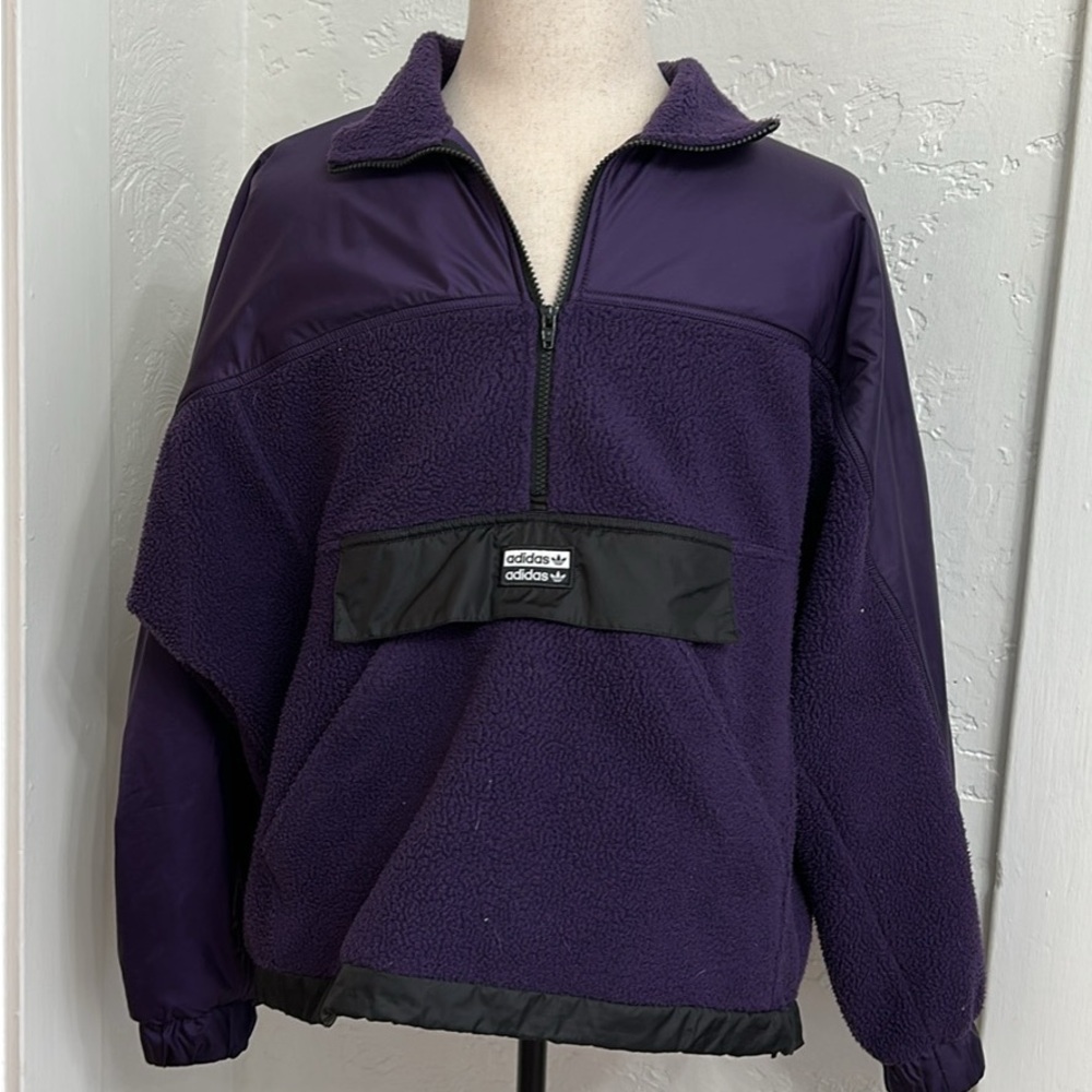Adidas Purple Fleece Jacket